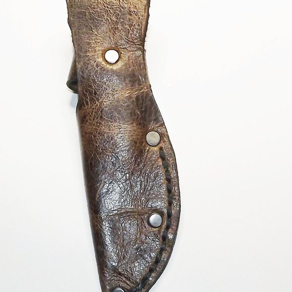 Fixed blade knife 7" Floral Polymer Handle, Leather sheath - Picture 9 of 14